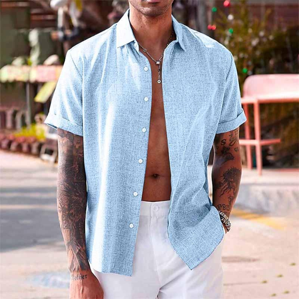 Giancarlo™ | Linen Short-Sleeved Shirt